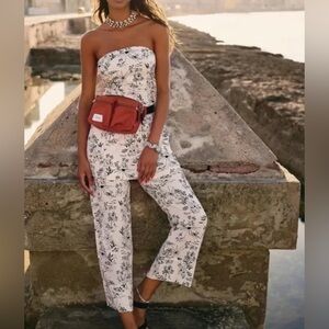 Free People This Is Love Top & Pants Linen Blend Set, Size XS